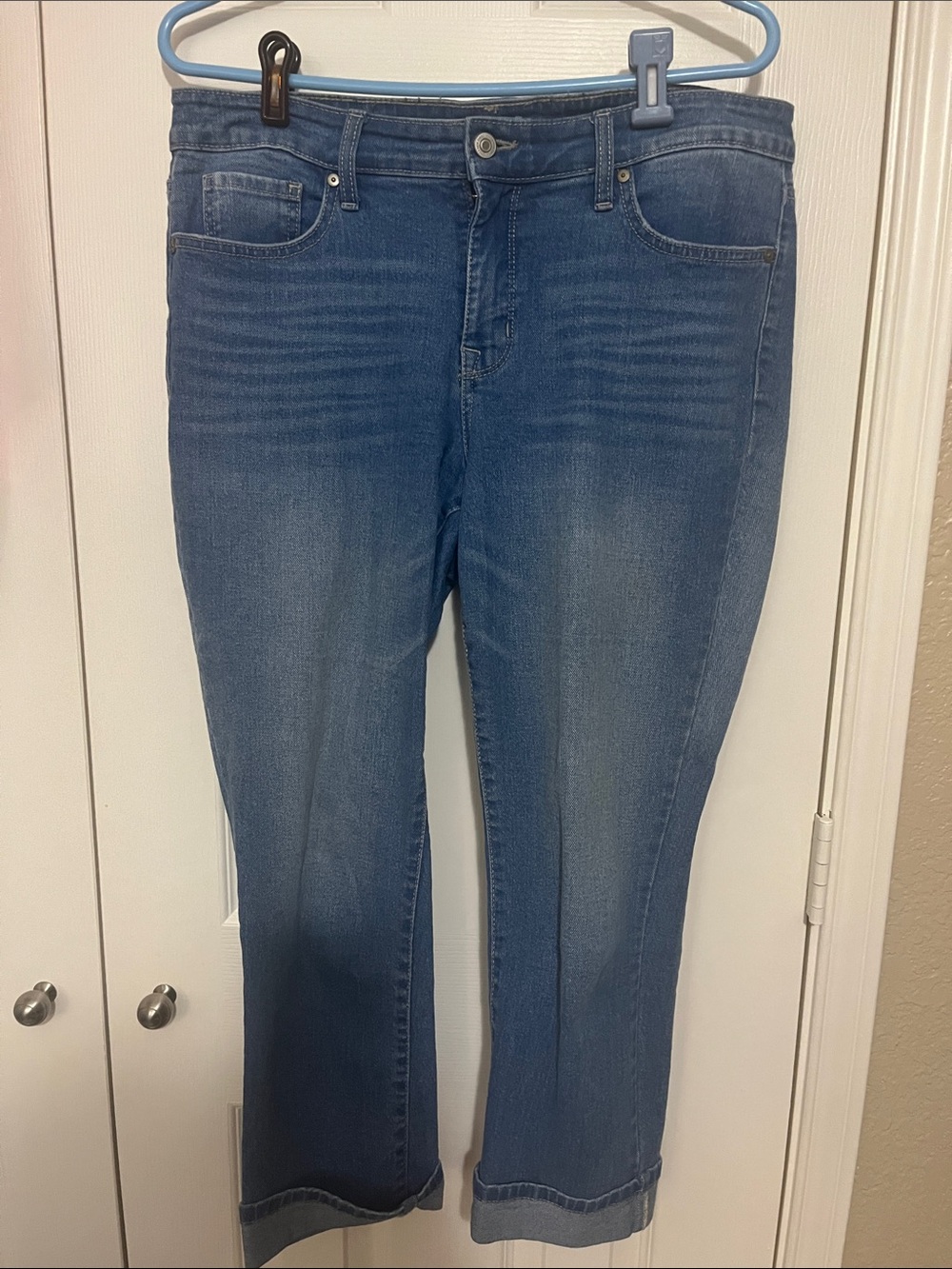 new directions Women's Medium Blue Girlfriend Jeans